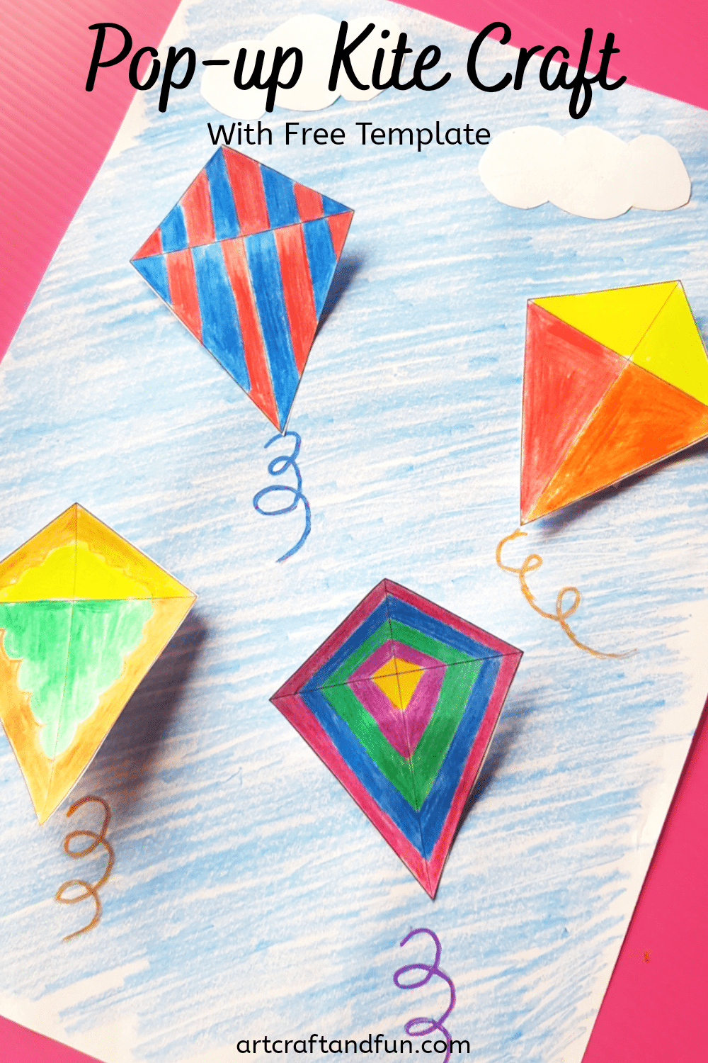 Kite Craft for Kids Spring Activities Build a Kite Cut and Paste