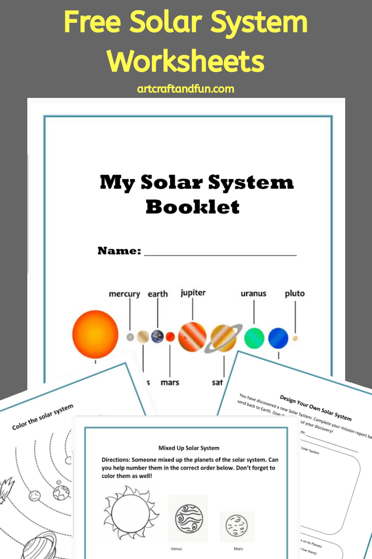 free printable solar system worksheets for kids ages 6 and up