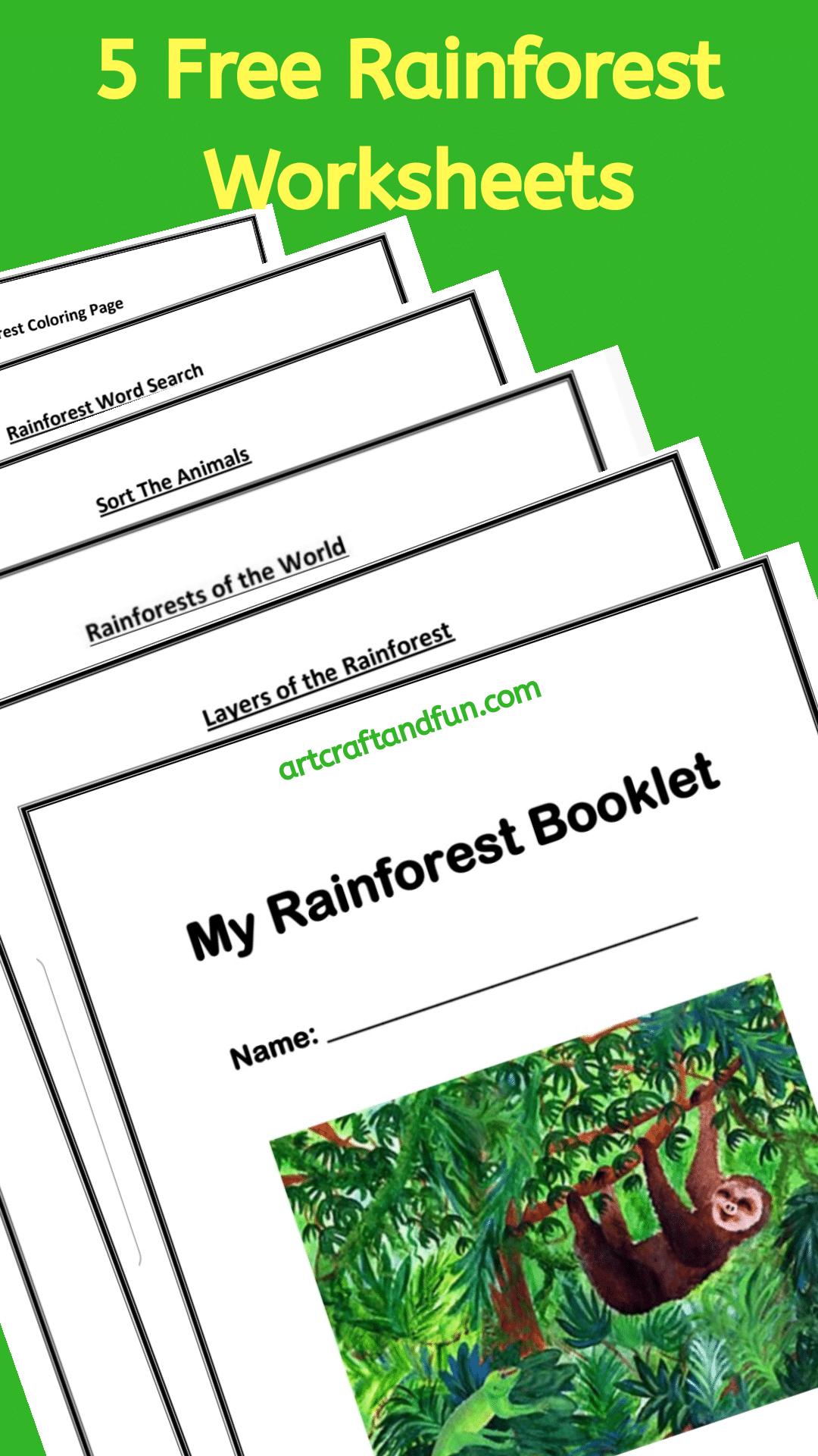 free printable rainforest worksheets