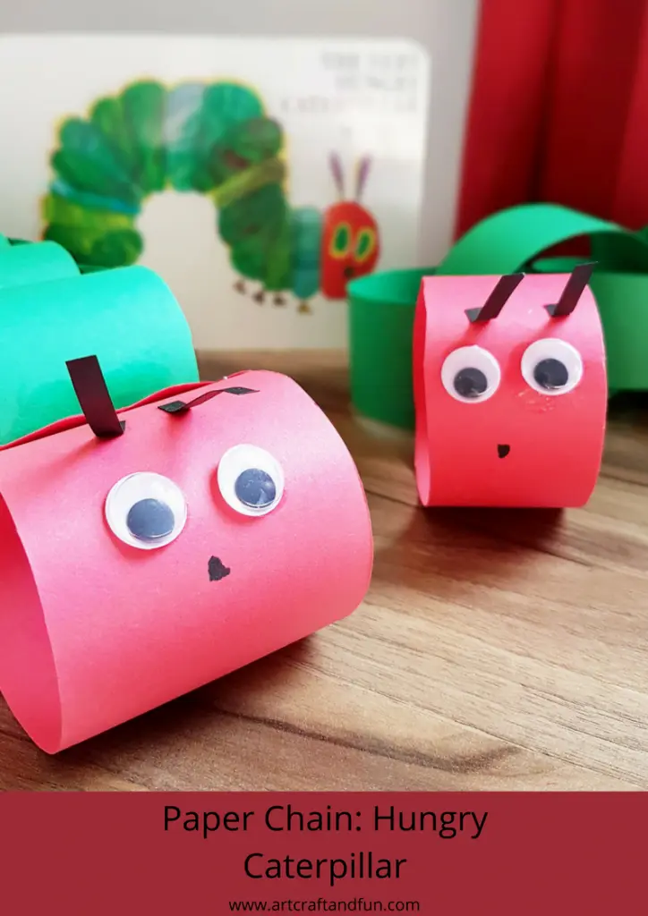 Easy to make hungry caterpillar craft for kids. #caterpillarcraft #ericcarlecraft #kidscraft