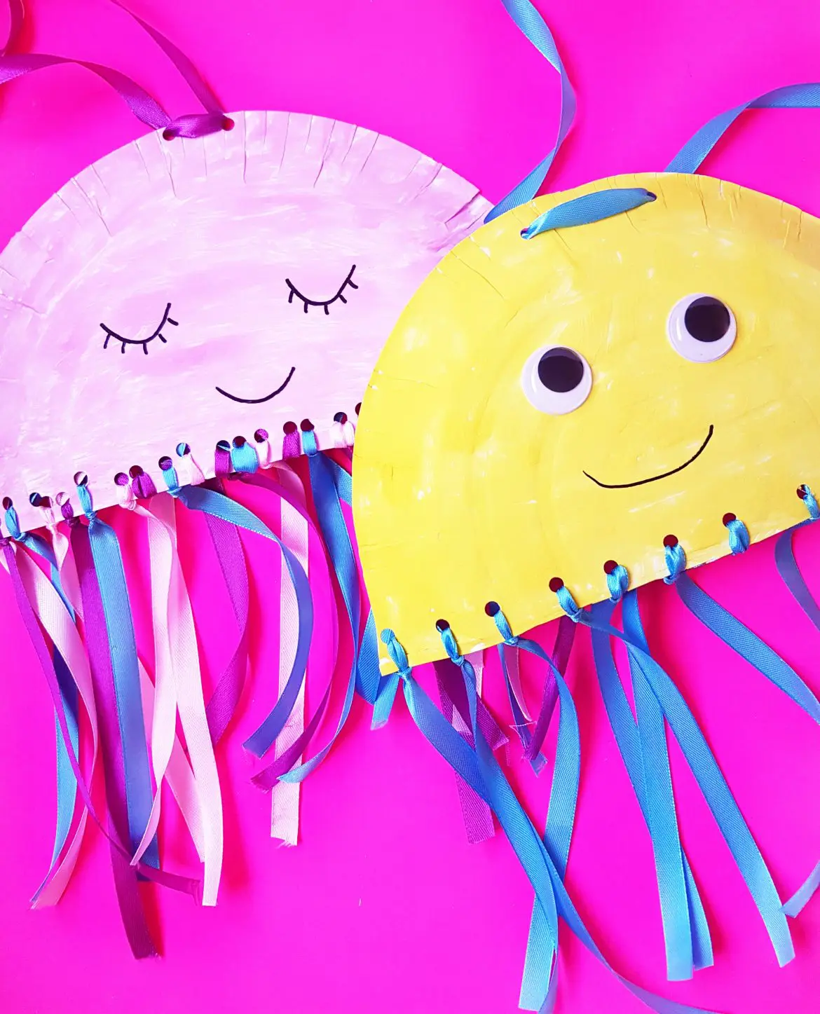 Kindergarten Craft: Paper Plate Jelly Fish Craft