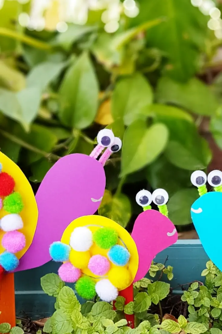 10 Min Easy Mother’s Day Special: Pom Pom Snails Craft