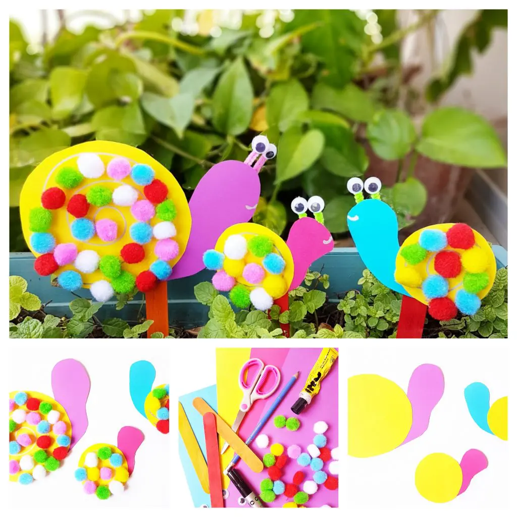 Pom pom snail craft 1