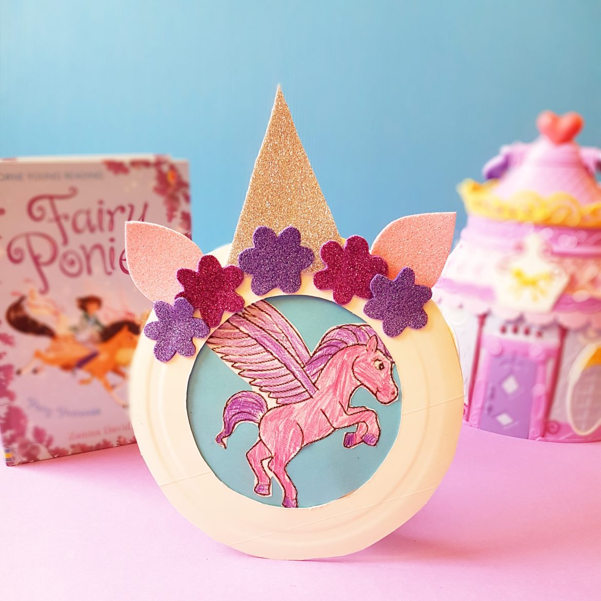 Paper plate unicorn craft