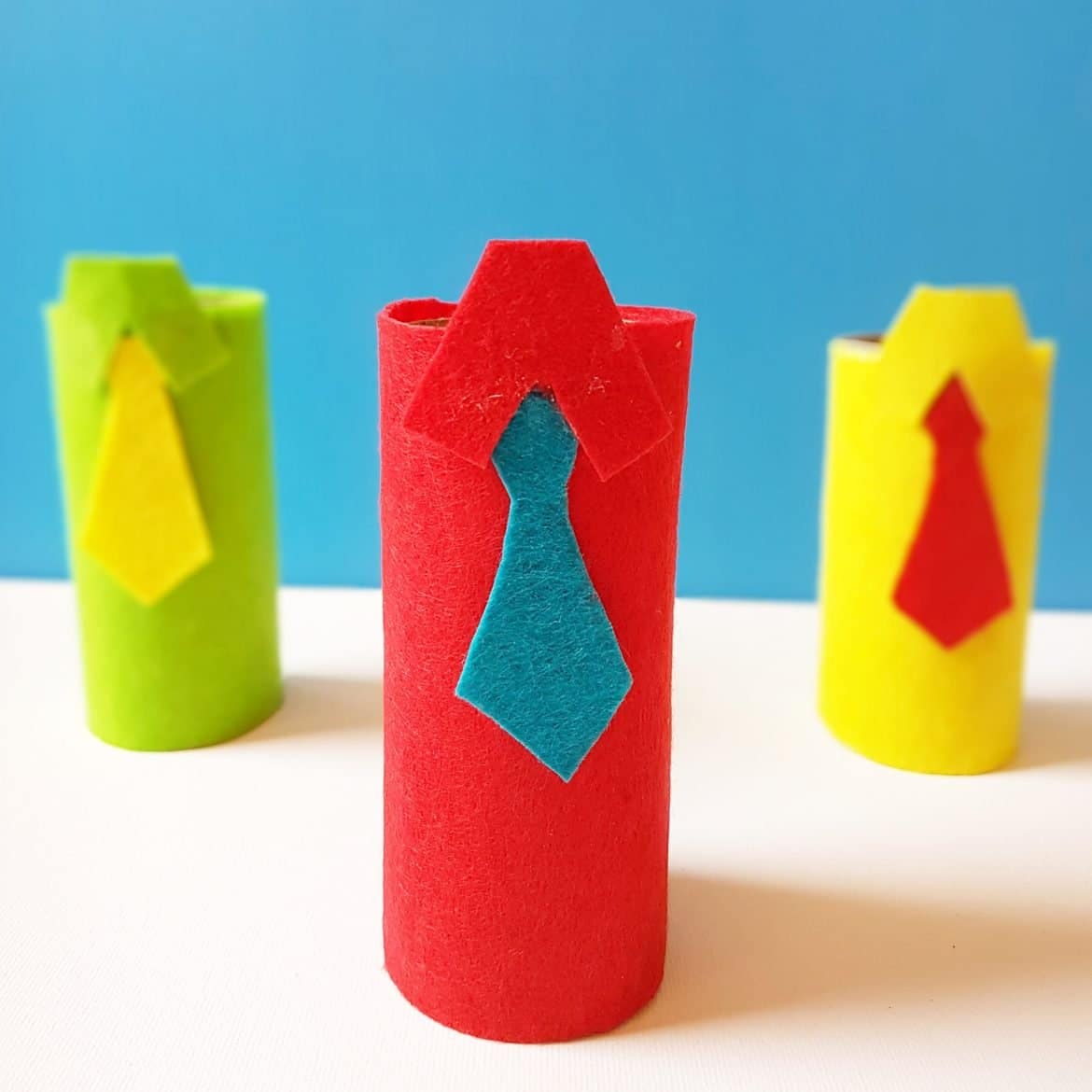 Make this super easy Father's Day Craft using paper roll. #fathersdaycraft #paperrollcraft
