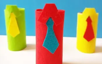 Make this super easy Father's Day Craft using paper roll. #fathersdaycraft #paperrollcraft