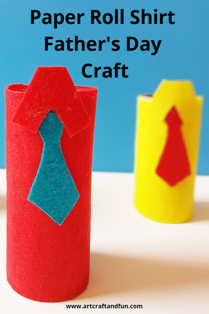 Paper Roll Shirt Father's Day Craft
