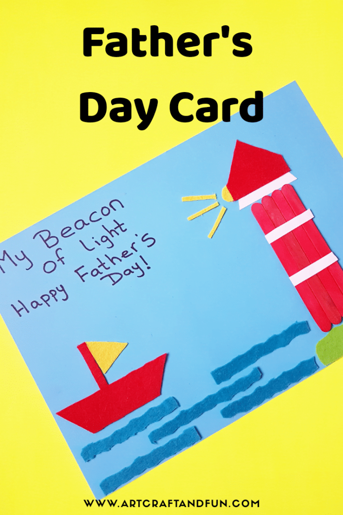 Father's Day Card Using Popsicle Sticks and Felt. #popsiclestick craft #father'sdaycraft #preschoolcraft