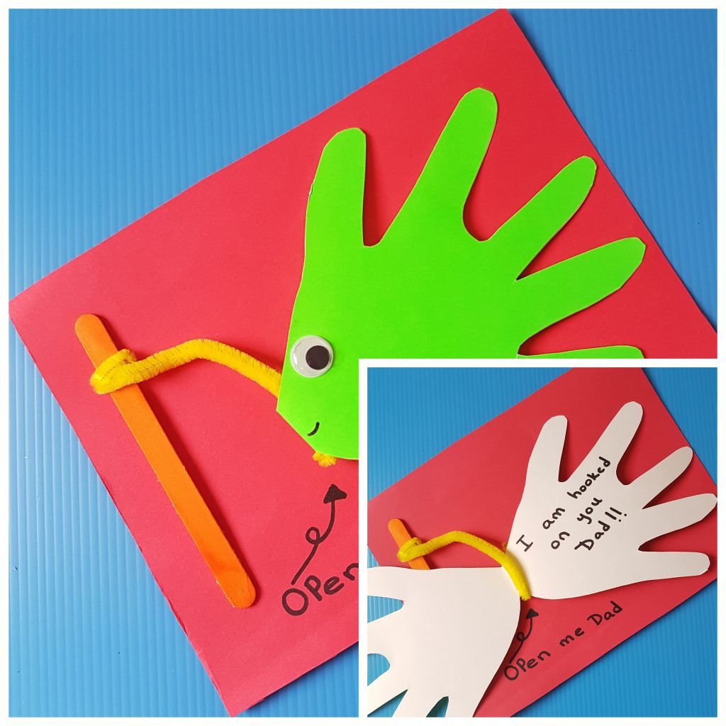 Hand print father's day card