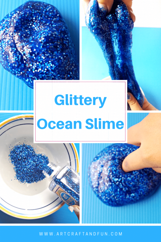 Glittery ocean slime 