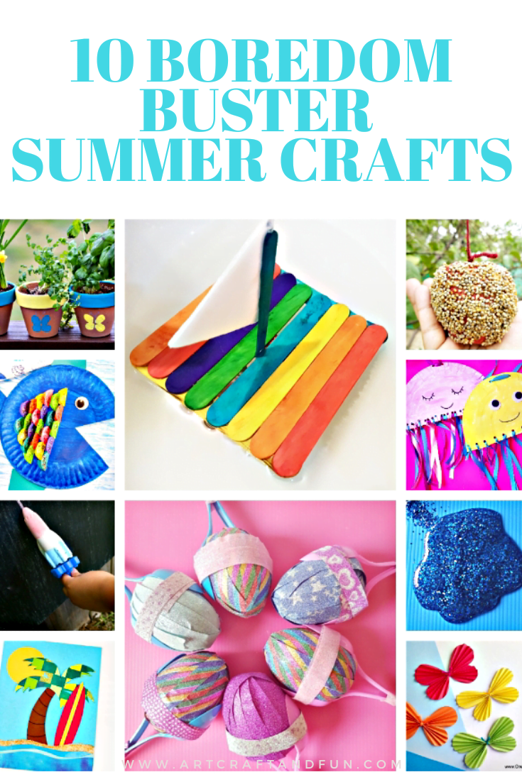 No more boredom for your kids this summer. Make these easy summer crafts with your kids this season to create some awesome memories togetger. #summercrafts #easycrafts #funcrafts #kidscrafts #slimecraft #slime #raftcrafts #paperplatecrafts #naturecrafts #papercrafts #chalkcrafts #musicalcrafts