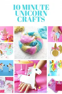 Make these popular 10 Minute Unicorn Crafts For kids today. These are the easiest and the prettiest Unicorn Crafts ever. Sure to be a hit with your little unicorns at home. #unicorncrafts #unicorncraftsforkids #girlcrafts #unicornslime #unicornfingerpuppet #unicornhandprintcraft #unicornpaperplatecraft #unicornpencilholder #unicornnotebook #diyfingerrings #legocraft #unicornpapertubecraft