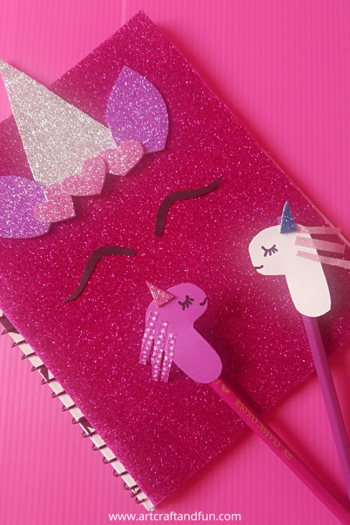 Make this easy magical unicorn pencil topper for back to school supplies. It's the easiest unicorn craft ever! Sure to be a favorite of all unicorn fans. #unicorncrafts#unicornpenciltopper#unicornbacktoschool