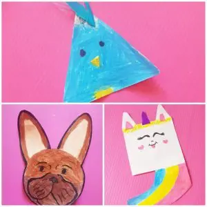 Paper crafts are the easiest way to keep your kids busy. And the best part is you dont need to go buy anything from a craft store! #papercrafts, #funcrafts, #shapes, unicorncraft, #puppycrafts, #toddlercrafts, #preachoolcrafts