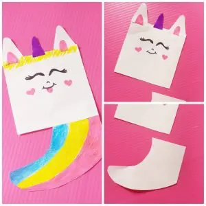 Paper crafts are the easiest way to keep your kids busy. And the best part is you dont need to go buy anything from a craft store! #papercrafts, #funcrafts, #shapes, unicorncraft, #puppycrafts, #toddlercrafts, #preachoolcrafts