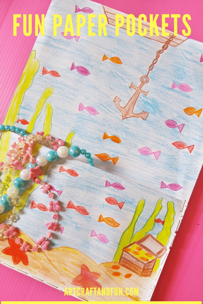 Make Under the Sea Craft Paper Pockets for some unlimited fun with your little ones. Its the easiest ocean craft to make. Don't wait and make it today. #undertheseacraft #oceancraft #funcraft #kidscraft #papercraft #easycraft #diycraft