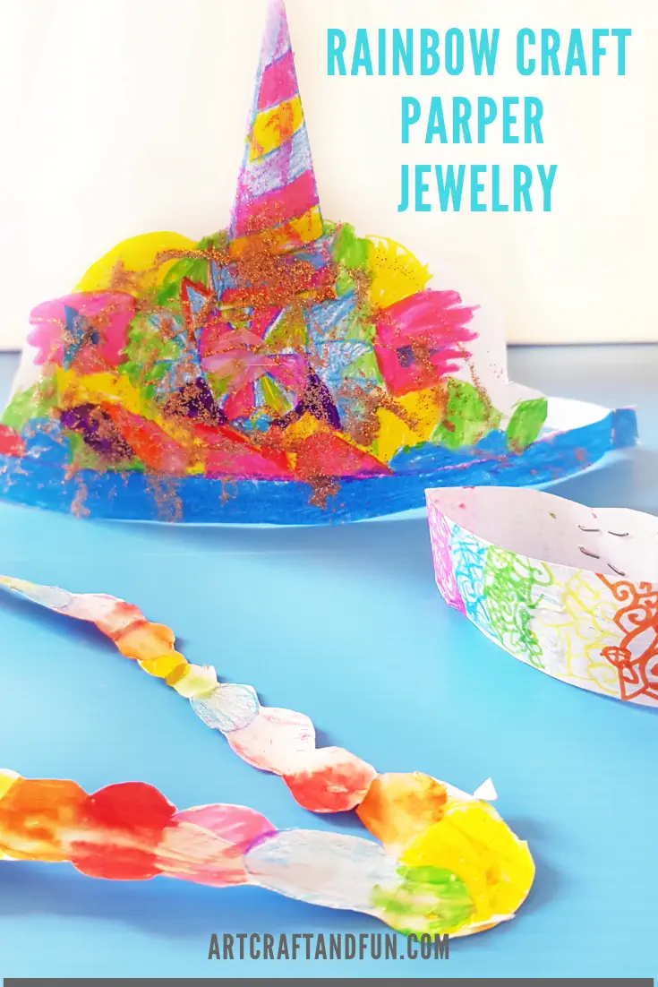 Rainbow Craft Paper Jewelry