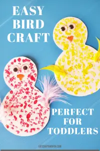 Make this adorable bird craft for toddlers today! #birdcraftfortoddlers #birdcrafts #birdcraftforpreschool #easybirdcraft #funbirdcraft #kidscraft #funcraftsfortoddlers