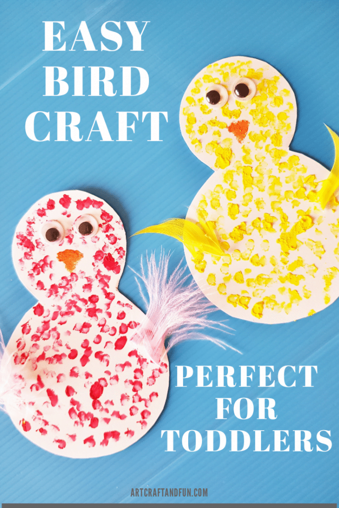 Make this adorable bird craft for toddlers today! #birdcraftfortoddlers #birdcrafts #birdcraftforpreschool #easybirdcraft #funbirdcraft #kidscraft #funcraftsfortoddlers