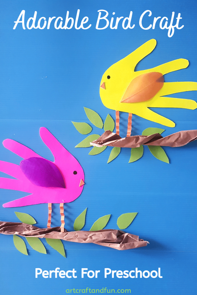 All of us love a good handprint craft. And that's because they are super easy to make and are adorable keepsakes for when the kids grow up. This Handprint Bird Craft is perfect for this very reason. #birdcraft #birdcraftforpreschool #handprintcraft