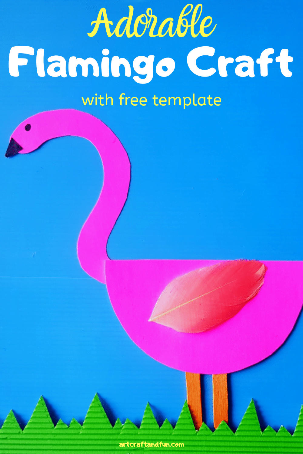 Adorable Flamingo Craft With Free Template Adorable Flamingo Craft With Free Template