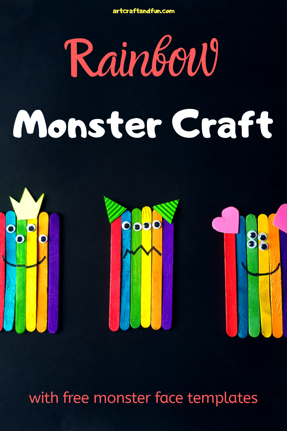 Rainbow Monster Craft For Preschoolers