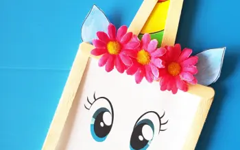 Make this super Easy Unicorn Craft for some fun today. Its a perfect Unicorn Craft For Preschool as well as for bigger kids. Its perfect for Unicorn Pretend Play. #Unicorncraft #unicorncraftforkids #easyunicorncraft #popsiclestickunicorncraft