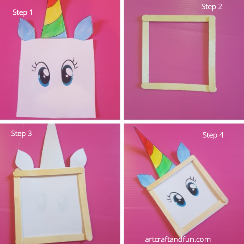 Make this super Easy Unicorn Craft for some fun today. Its a perfect Unicorn Craft For Preschool as well as for bigger kids. Its perfect for Unicorn Pretend Play. #Unicorncraft #unicorncraftforkids #easyunicorncraft #popsiclestickunicorncraft