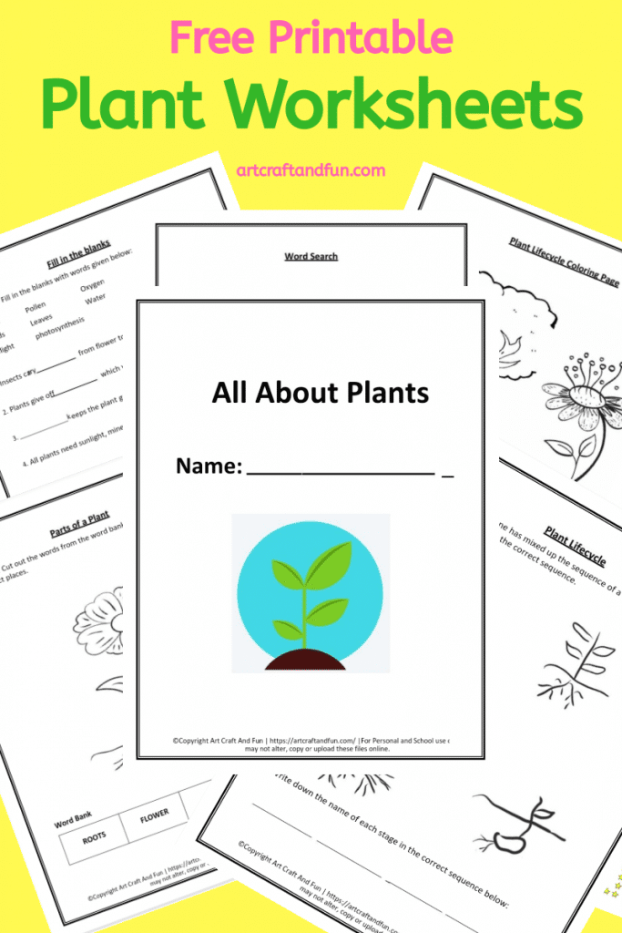 Grab these 5 Free Printable Plant Worksheets today. They are perfect for grade schoolers. Fun way of reinforcing concepts. #freeworksheets #freeprintable #plantworksheets
