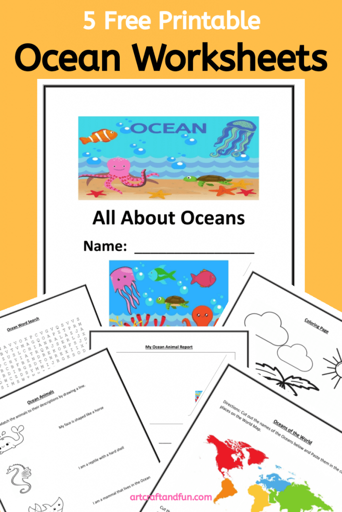 Grab 5 Free Printable Ocean Worksheets for your grade schoolers today. These worksheets are perfect for homeschooling or for using in the class room. #freeworksheets #oceanworksheets #freeprintables