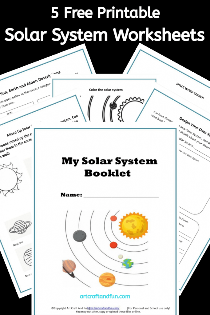 Download these Free Printable Solar System Worksheets today. Perfect for using for homeschooling or in school. These worksheets are perfect for grade schoolers. #freeprintables #solarsystemworksheets #solarsystem