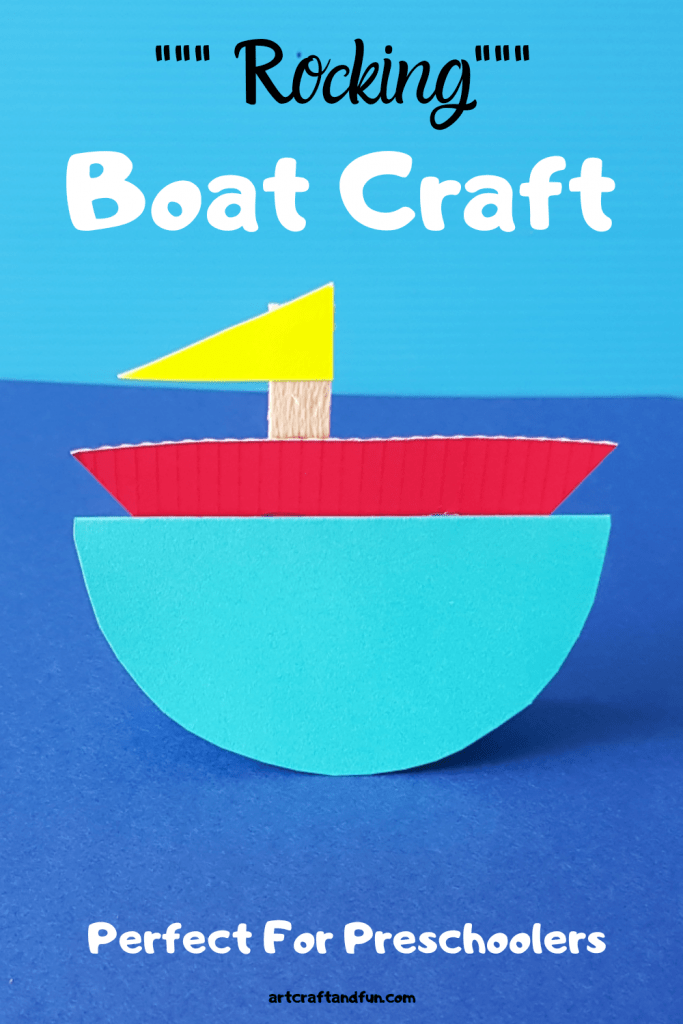 Make this Adorable Rocking Boat Craft today. It requires simple materials and is super easy to make and tons of fun to play with. Perfect Transport Craft ever! #transportcraft #transportcraftforpreschoolers #boatcraft #boatcraftforpreschoolers #boatcraftforkids
