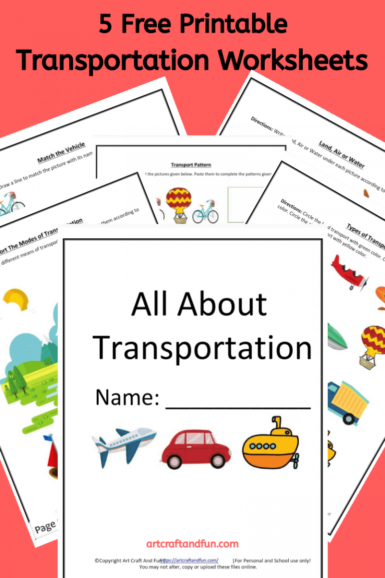 Free Printable Transportation Worksheets