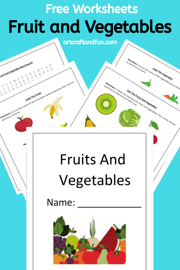 This colorful set of Free Printable Fruit and Vegetable Worksheets are perfect for kids age 6 and up. This fun set comes with four colorful worksheets. #freeprintable #freeprintableworksheets #fruitworksheets #vegetableworksheets #fruitandvegetableworksheets