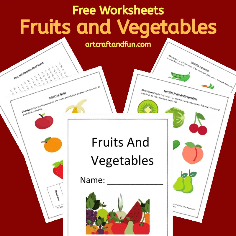 Free Printable Fruit and Vegetable Worksheets
