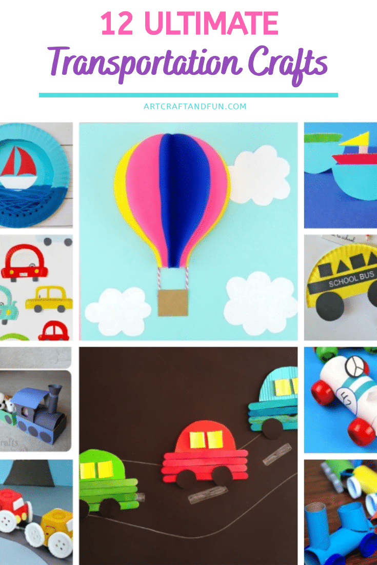 Check out these amazing list of Transportation Crafts For Kids of all ages. From airplanes to boats and trains this list covers them all! #transportationcraft #transportcraft #carcraft #traincraft #boatcraft #buscraft