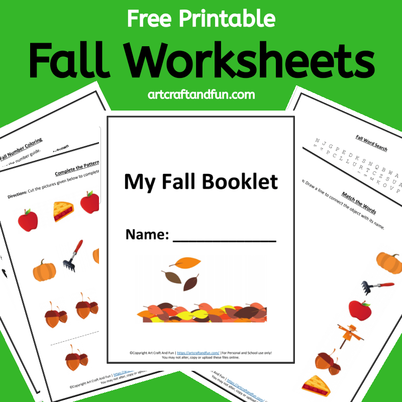 Grab your set of Free Printable Fall worksheets. These fun and easy worksheets are perfect for kids age 6 and up. #freeprintableworksheets #fallworksheets