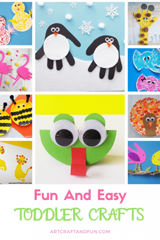 Checkout this amazing list of Easy and Fun Toddler Crafts. Perfect for preschoolers as well. #toddlercraft #preschoolcrafts #handprintcraft #easycrafts  #funcraftsforpreschool