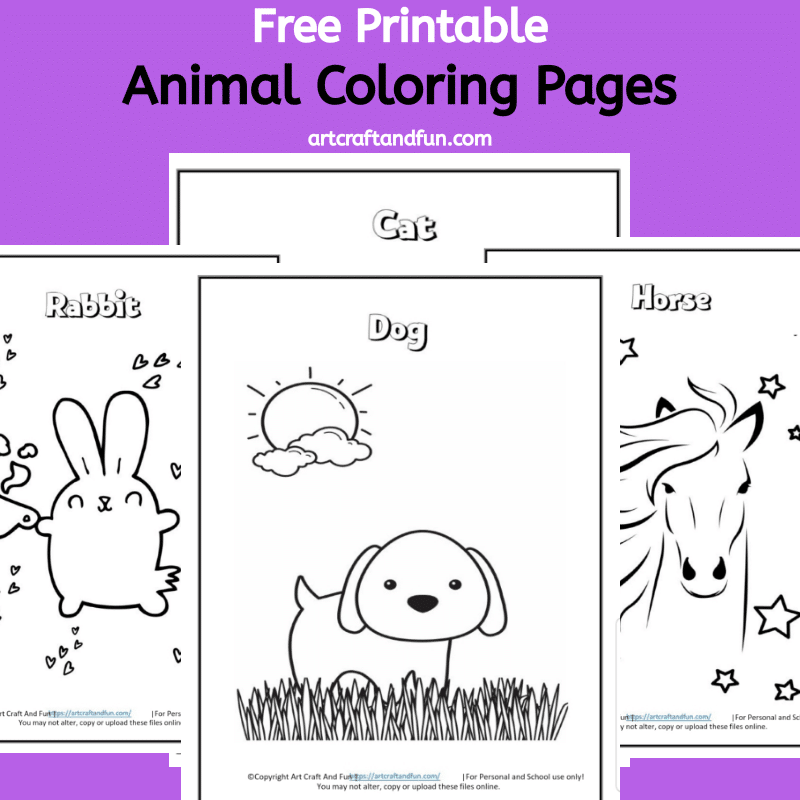 Grab this set of Free Printable Animal Coloring pages today! This fun and exciting coloring pages are sure to make your kids happy! #freecoloringpages #freeprintablecoloringpages #animalcoloringpages #freeanimalcoloringpages