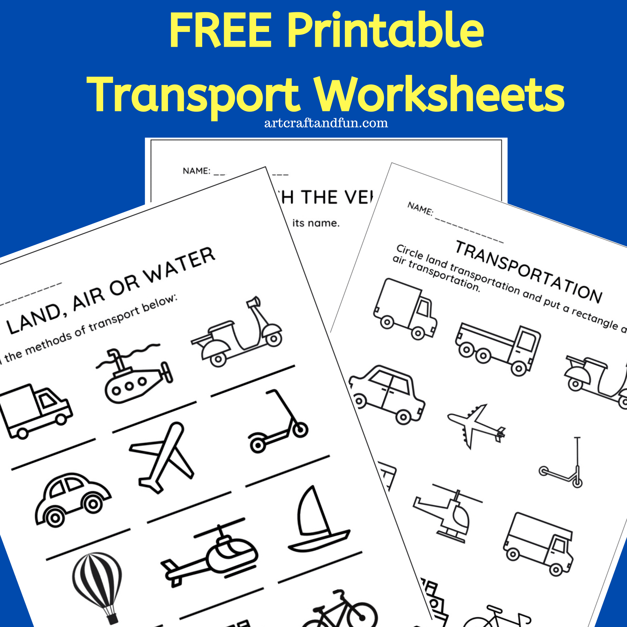 Free Printable Transportation Worksheets