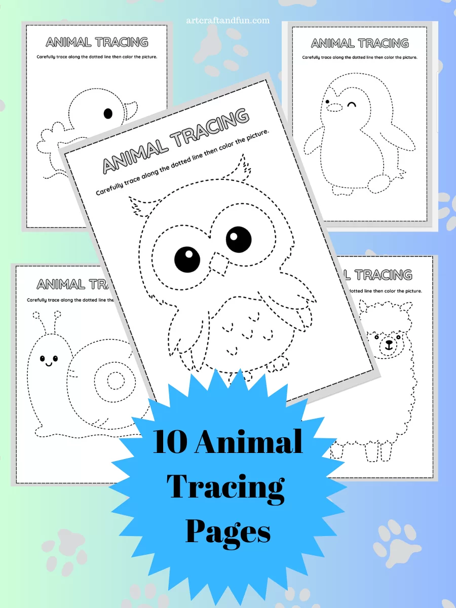 Fun with Animal Tracing: 10 Exciting Pages for Your Kids