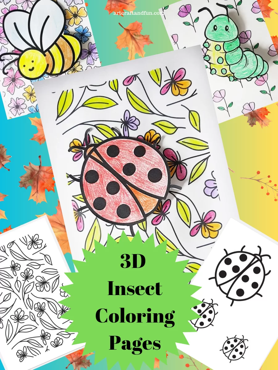 Easy Pop-Up Insect Coloring And Crafts For kids